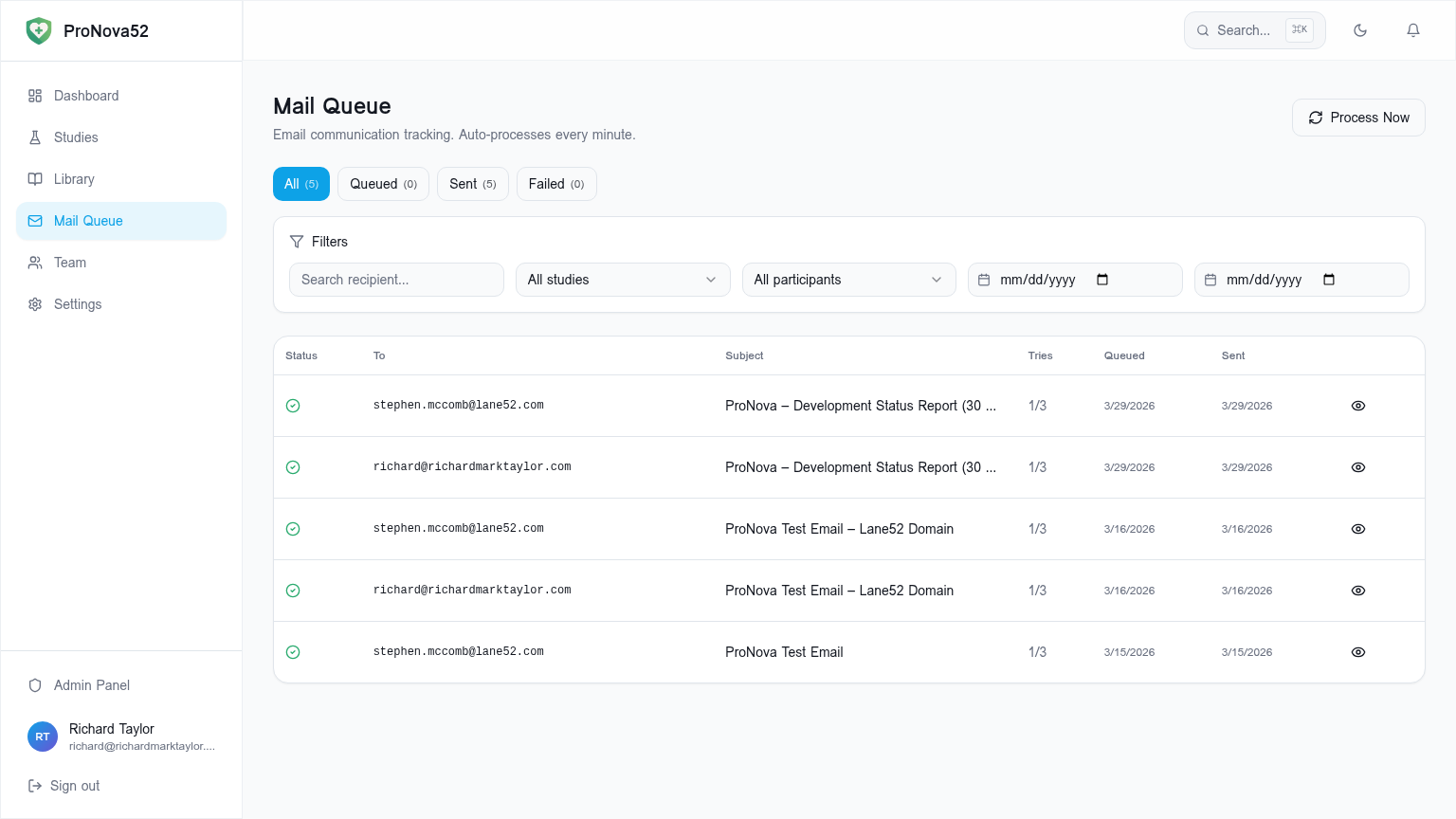 Email & Notifications screenshot